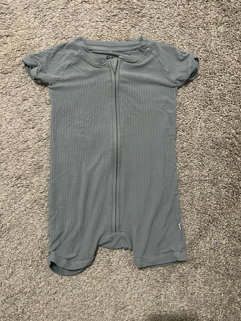Little sleepies play short sleeve zipper romper